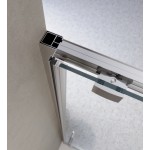 Душевая дверь в нишу BelBagno Luce BF-1-140-C-Cr, профиль хром, стекло прозрачное