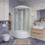 Душевая кабина Niagara Promo P100/40/MT, 100х100х215 см полукруглая, высокий поддон, матовое стекло, профиль белый
