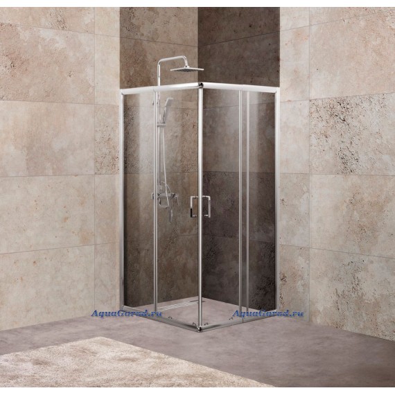 Душевой уголок BelBagno Unique 90x90 прозрачное стекло профиль хром A-2-75/90-C-Cr