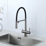 Смеситель для кухни Gappo с гибким изливом и встроенным фильтром питьевой воды вороненая сталь/черный G4397-89
