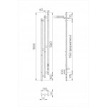 Полотенцесушитель электрический Indigo Sky PRO вертикальный, белый LSKPRE150-17WMRt