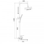 Душевая система Shevanik хром S6236 Душевая система Shevanik хром S6236