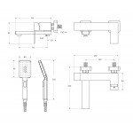 Смеситель для ванны с душем Cezares Slider SLIDER-VD-01 хром