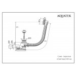 Слив-перелив для ванны Aquatek ST-0000134 черный матовый
