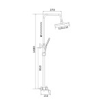 Душевая стойка Shevanik черный S4036H