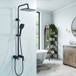 Душевая стойка Shevanik черный S4036H