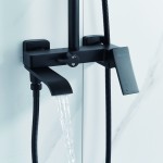 Душевая стойка Shevanik черный S4036H