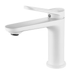 Смеситель для раковины Shevanik белый матовый S4301C Смеситель для раковины Shevanik белый матовый S4301C