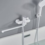 Смеситель для ванны Shevanik белый матовый S4322C Смеситель для ванны Shevanik белый матовый S4322C