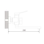 Смеситель для ванны Shevanik черный матовый S9902H Смеситель для ванны Shevanik черный матовый S9902H