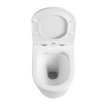 Унитаз подвесной Azario UNO 365х485x365 , безободковый, в комплекте с быстросъемным сиденьем микролифт AZ-2380