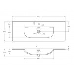 Раковина BelBagno 120 см BB-8099-120