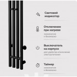 Полотенцесушитель электрический EWRIKA Пенелопа V 120х15 черный, матовый, вертикальный, узкий, с терморегулятором