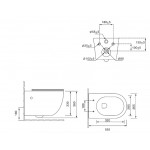 Унитаз подвесной SantiLine SL-5002T-SM/BD со смесителем и биде, белый