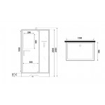 Душевая кабина Niagara Standart ST120/90/15Q/BK 120x90, без крыши