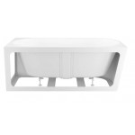 Ванна акриловая Wellsee Excellence Pro пристенная 180x80 с сифоном, хром 28761201R