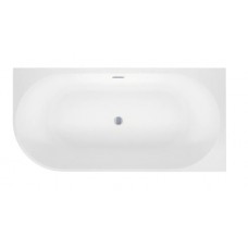 Ванна акриловая Wellsee Excellence Pro пристенная 180x80 с сифоном, хром 28761201R