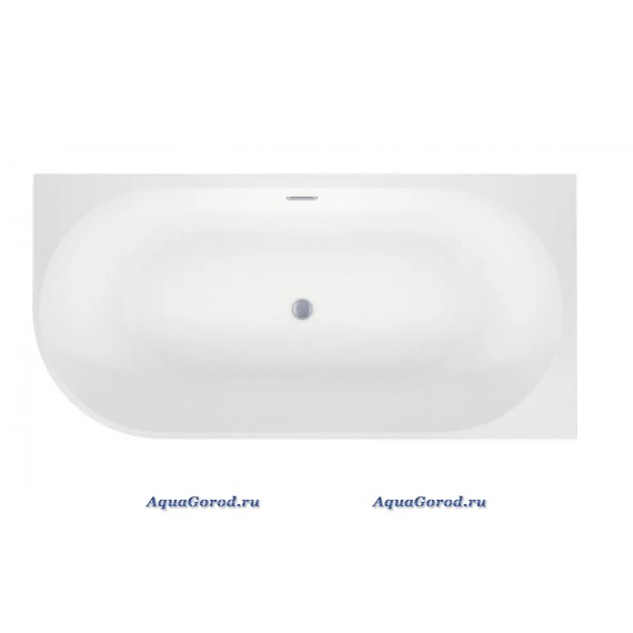 Ванна акриловая Wellsee Excellence Pro пристенная 180x80 с сифоном, хром 28761201R