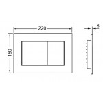 Клавиша смыва TECEnow 9240418 пластик, никель