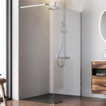 Душевая перегородка AM.PM Func W84WI-120-F1-MTE 120x200, профиль хром, стекло прозрачное