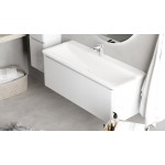 Тумба с раковиной Raval Welto 100 подвесная белый Wel.01.100/P/W/RL