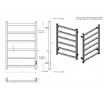 Полотенцесушитель электрический ДВИН J plaza neo 80/50 оружейная сталь 4657795054822