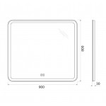 Зеркало BelBagno Marino 90х80 с подсветкой, подогревом SPC-MAR-900-800-LED-TCH-WARM