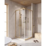 Душевой уголок Cezares Relax RELAX-304-A-2-90-C-BORO 90x90, профиль брашированное золото Душевой уголок Cezares Relax RELAX-304-A-2-90-C-BORO 90x90, профиль брашированное золото