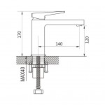 Смеситель для раковины Shevanik оружейная сталь S8901T-1