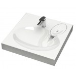 Раковина над стиральной машиной Reflexion Gamma RX6060GM 59 глянцевая белая, прямоугольная, с комплектом кронштейнов