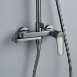 Душевая система Shevanik S4336T, оружейная сталь