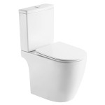 Унитаз-компакт безободковый с сиденьем микролифт Azario LEO TORNADO FLUSHING белый AZ-1253CT