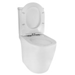 Унитаз-компакт безободковый с сиденьем микролифт Azario LEO TORNADO FLUSHING белый AZ-1253CT