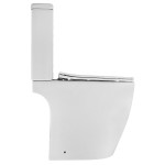 Унитаз-компакт безободковый с сиденьем микролифт Azario LEO TORNADO FLUSHING белый AZ-1253CT