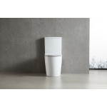 Унитаз-компакт безободковый с сиденьем микролифт Azario LEO TORNADO FLUSHING белый AZ-1253CT