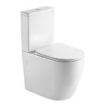 Унитаз-компакт безободковый с сиденьем микролифт Azario LUMA TORNADO FLUSHING белый AZ-1253ST