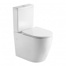 Унитаз-компакт безободковый с сиденьем микролифт Azario LUMA TORNADO FLUSHING белый AZ-1253ST