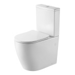 Унитаз-компакт безободковый с сиденьем микролифт Azario LUMA TORNADO FLUSHING белый AZ-1253ST