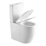 Унитаз-компакт безободковый с сиденьем микролифт Azario LUMA TORNADO FLUSHING белый AZ-1253ST