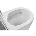 Унитаз-компакт безободковый с сиденьем микролифт Azario LUMA TORNADO FLUSHING белый AZ-1253ST