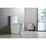 Унитаз-компакт безободковый с сиденьем микролифт Azario LUMA TORNADO FLUSHING белый AZ-1253ST