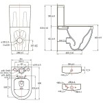Унитаз-компакт безободковый с сиденьем микролифт Azario LUMA TORNADO FLUSHING белый AZ-1253ST