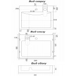 Раковина Stella Polar Солярис 60 черный мрамор SP-00001404 Раковина Stella Polar Солярис 60 черный мрамор SP-00001404