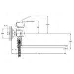 Смеситель G.Lauf для ванны с душем ZDN6-A183