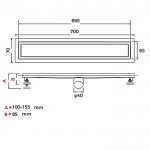 Душевой трап Gappo 70 хром матовый G87007-4