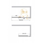 Шторка на ванну Cezares Slider 90 прозрачное стекло профиль золото SLIDER-VF-11-90/150-C-BORO
