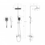 Душевая система Cezares Liner хром LINER-CVD-GM