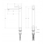 Смеситель для раковины Cezares Slider хром SLIDER-LC-IN-W0