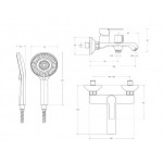 Смеситель для ванны с душем BelBagno Aurora хром AURORA-VASM-CRM