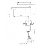 Смеситель BelBagno Luce для раковины черный LUC-LVM-NERO